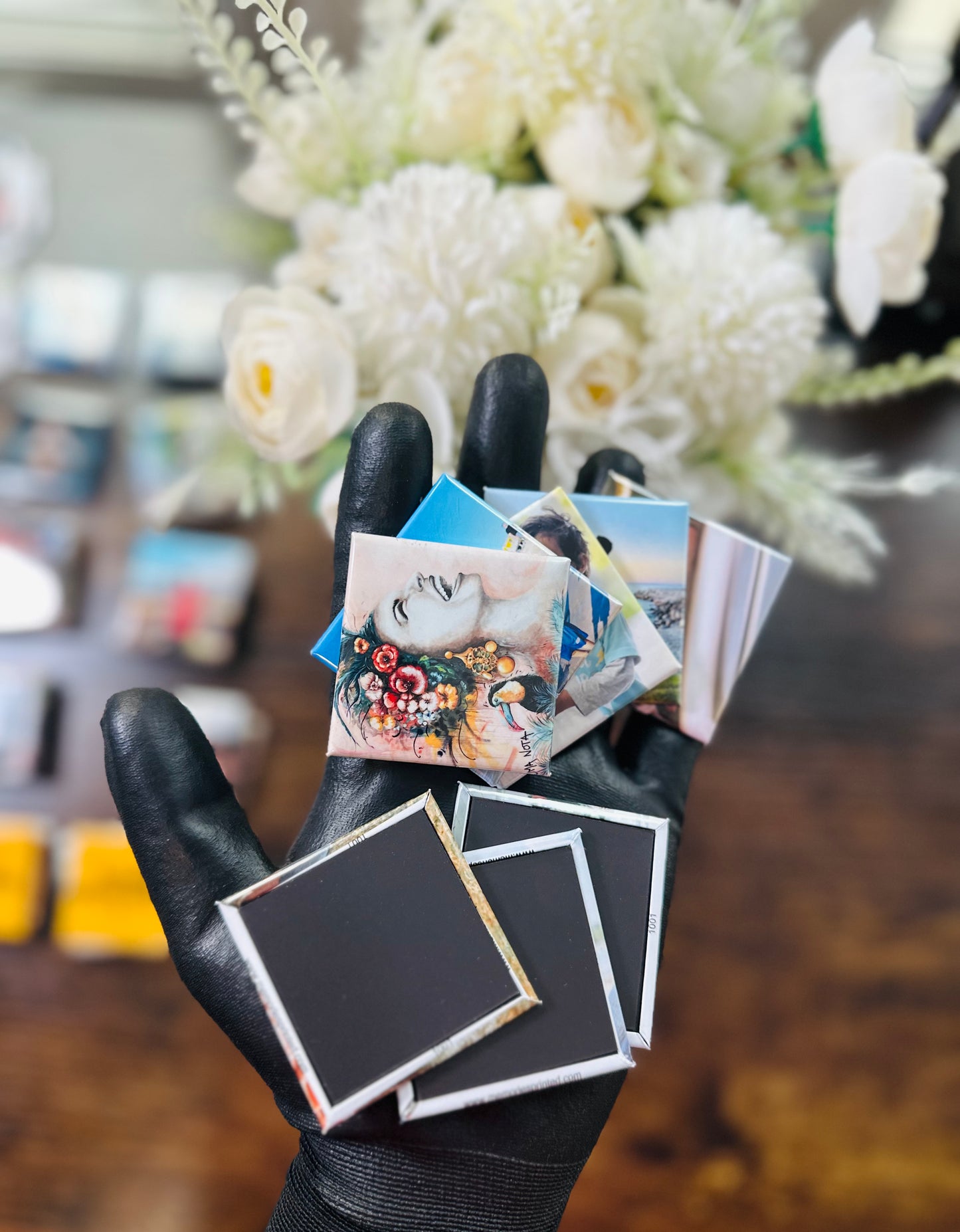 Square Custom 2"x2" High Quality Photo Fridge Magnets