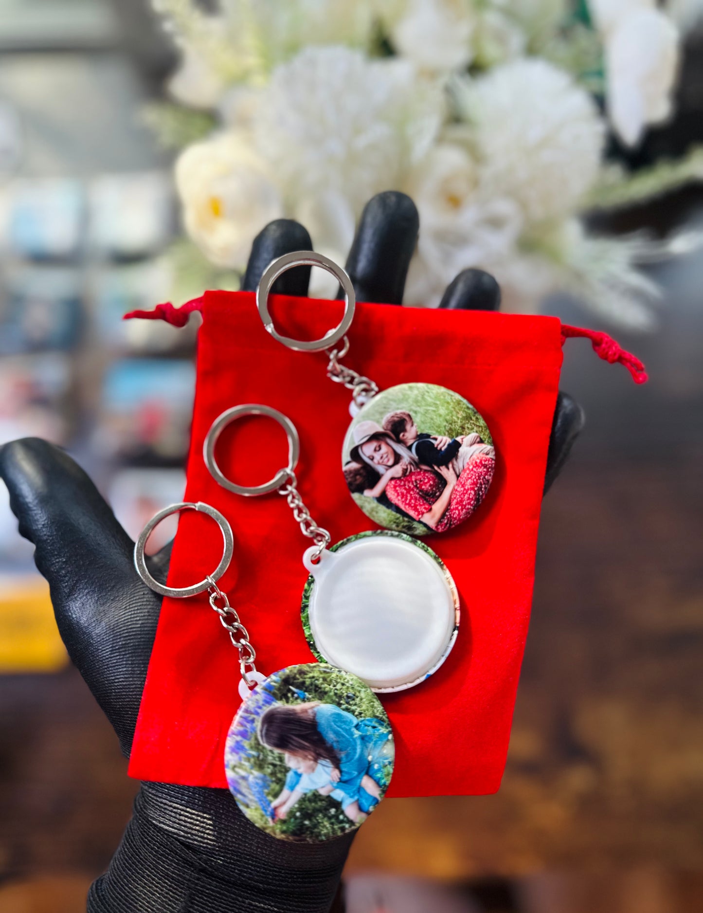 Round Custom High Quality Photo Keychain