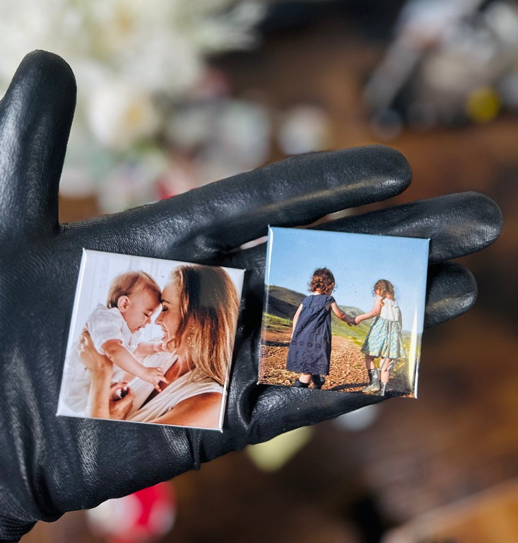 Square Custom 2"x2" High Quality Photo Fridge Magnets