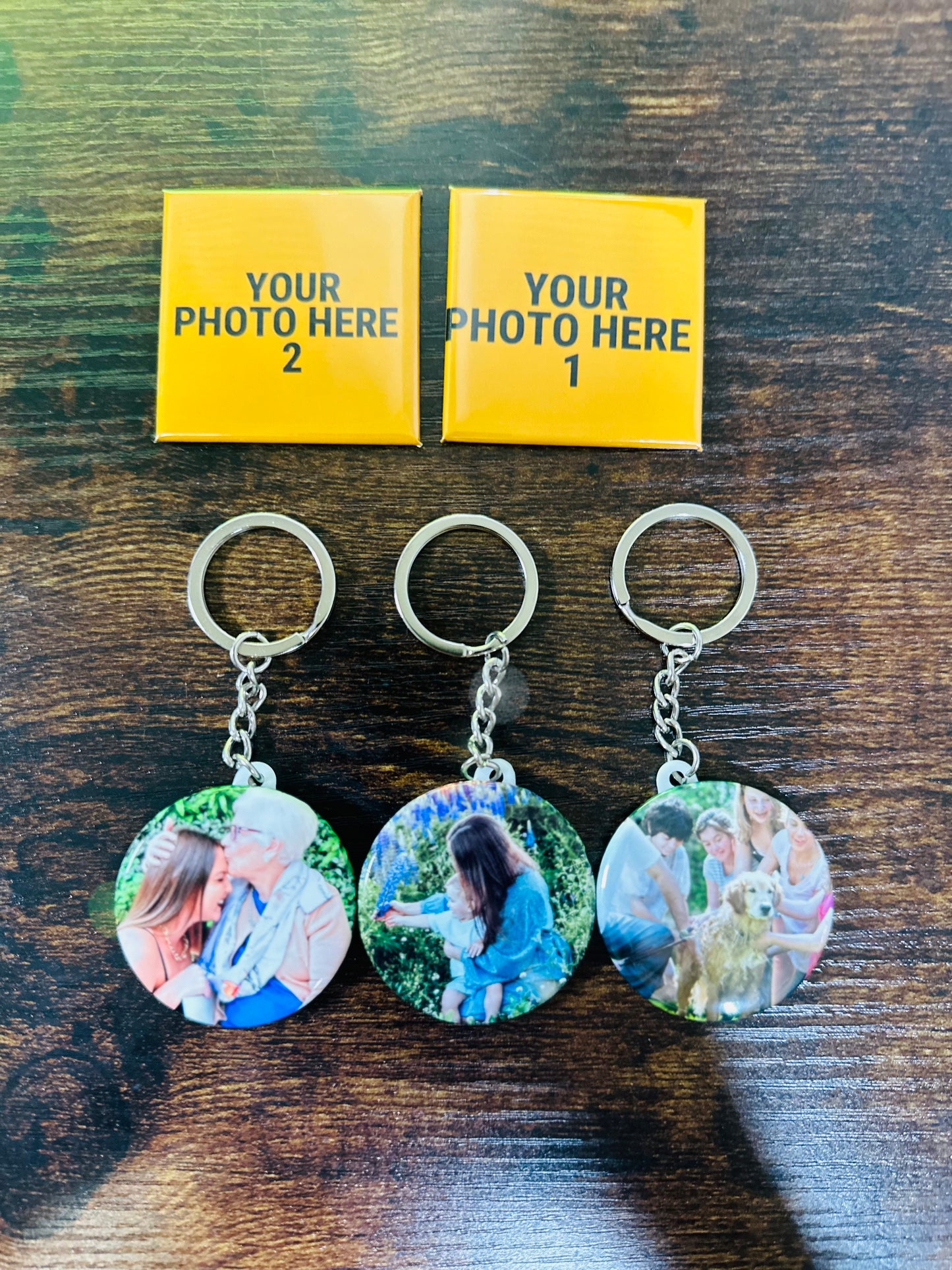 Round Custom High Quality Photo Keychain