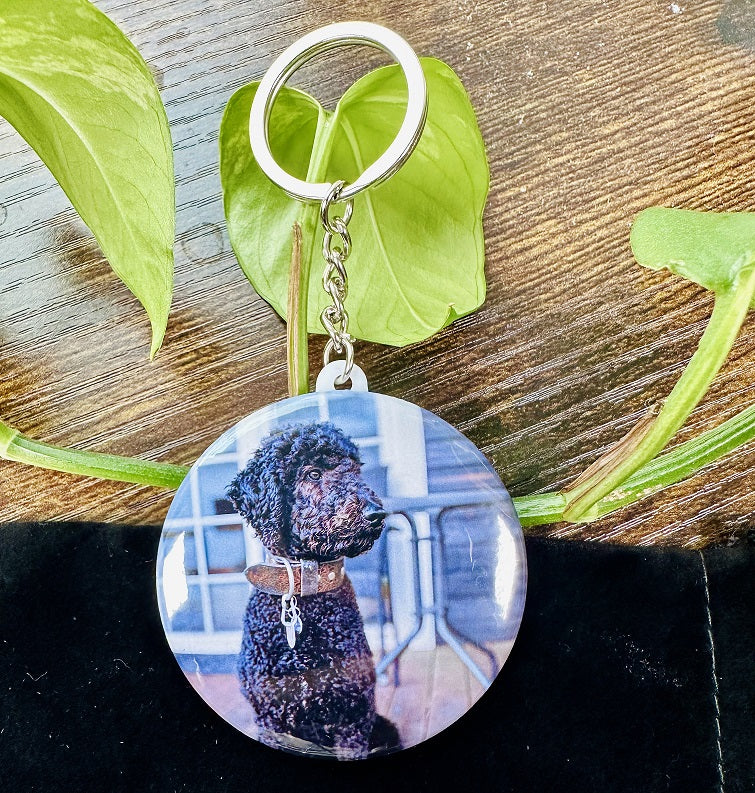 Round Custom High Quality Photo Keychain