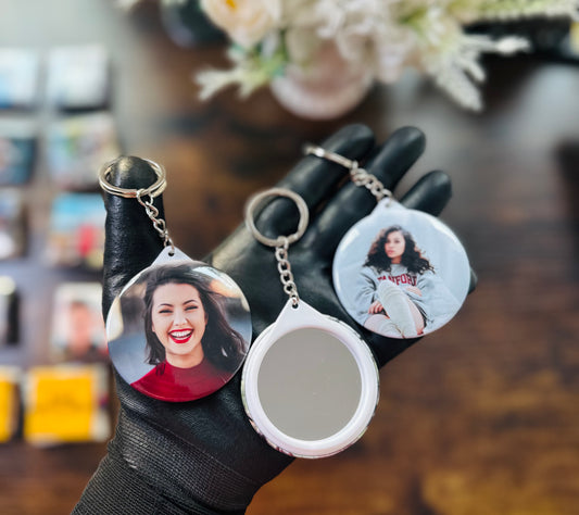 Round Custom High Quality Photo Keychain