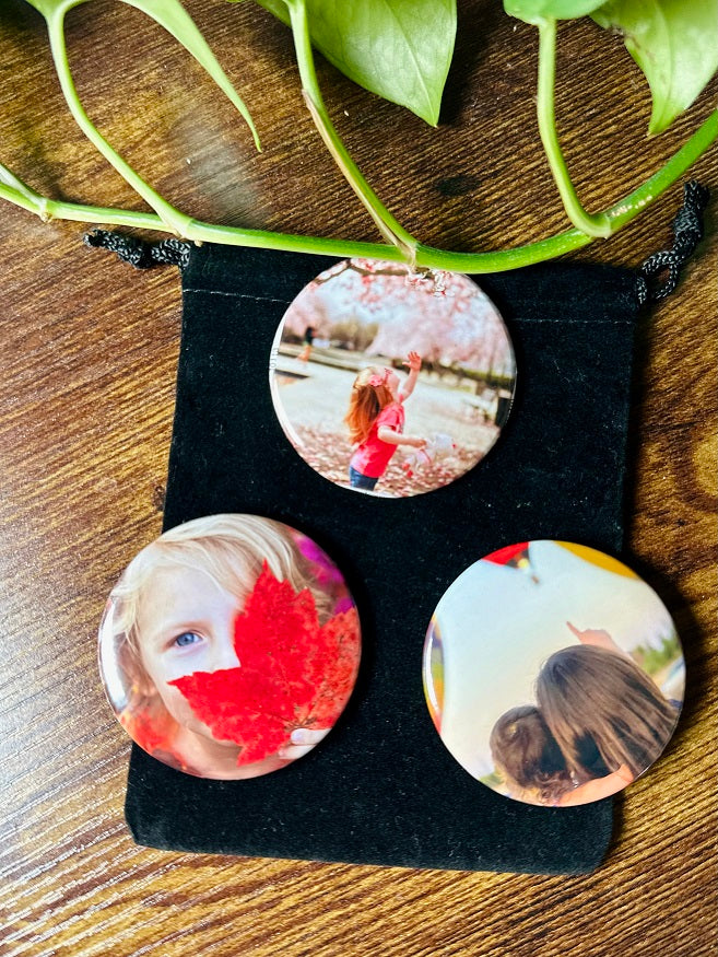 Round Custom High Quality Photo Magnets