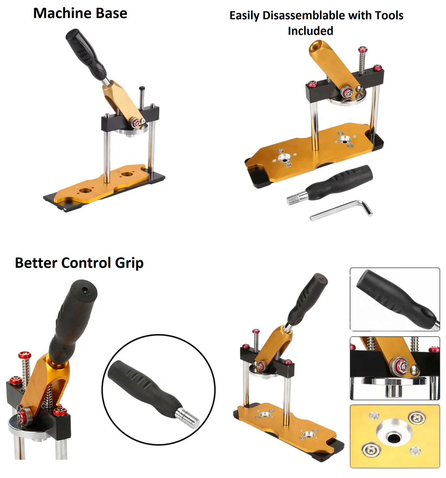 Rotary High-Quality Keychain, Magnet & Badge Machine Bundle: Includes Interchangeable Mould, Paper Cutter and 1000 Sets of Materials